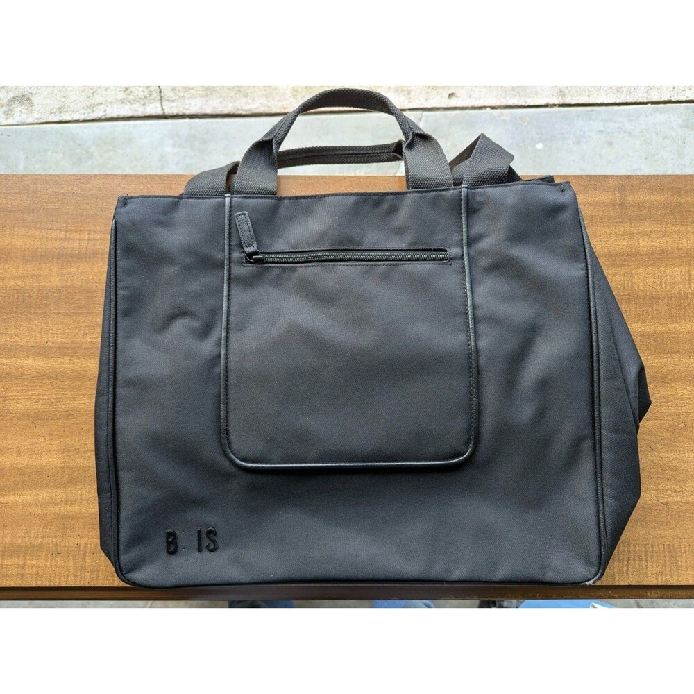 BEIS Work Tote (Older Generation) Black Nylon  Laptop Sleeve Trolley Pass‑Throug